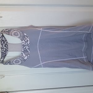 Lululemon halter tank gray floral size 6